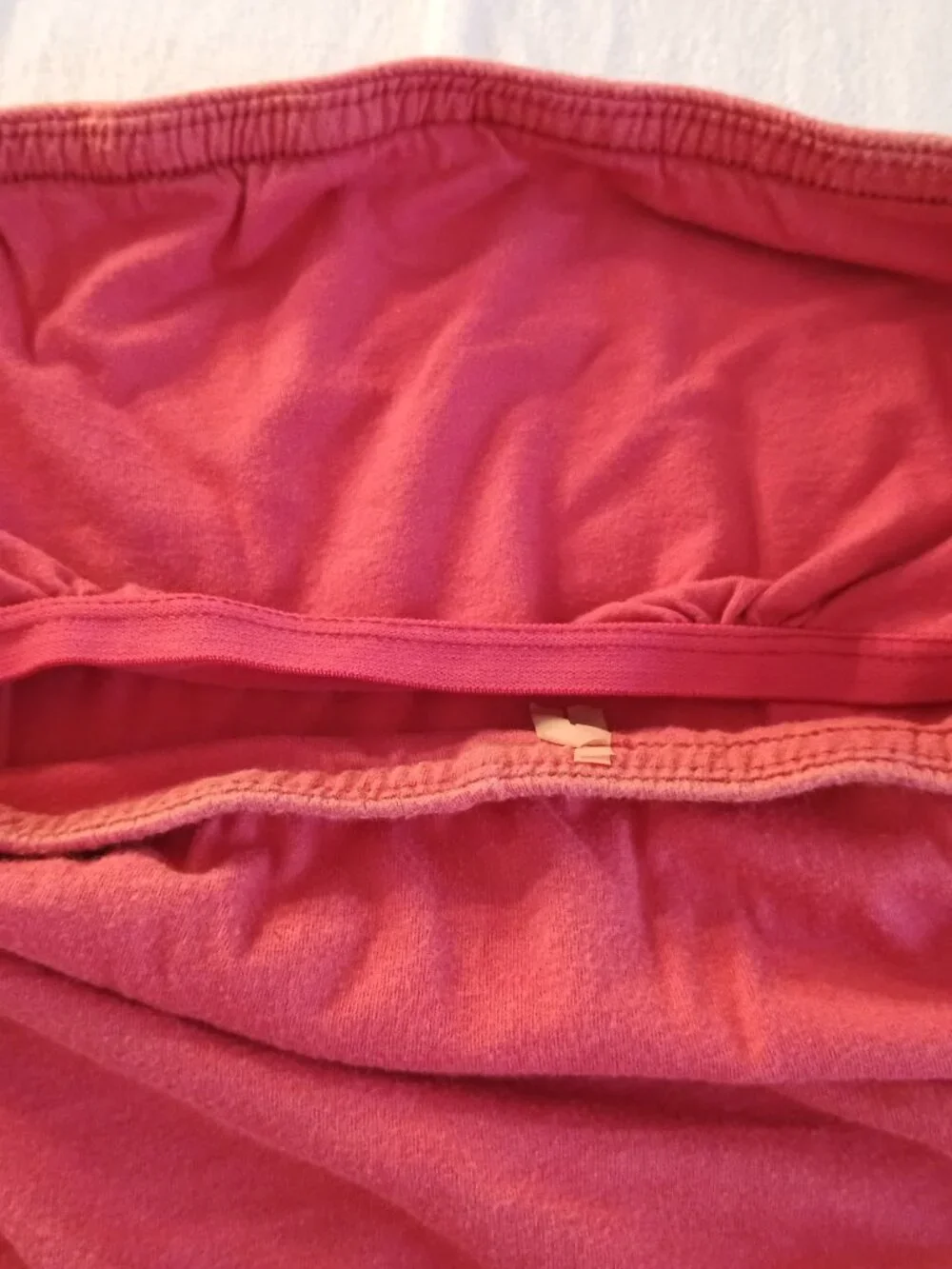 Mossimo Supply Co Girl M Tube Top Built-In-Bra Stretch Cotton Red Breathabl Twee